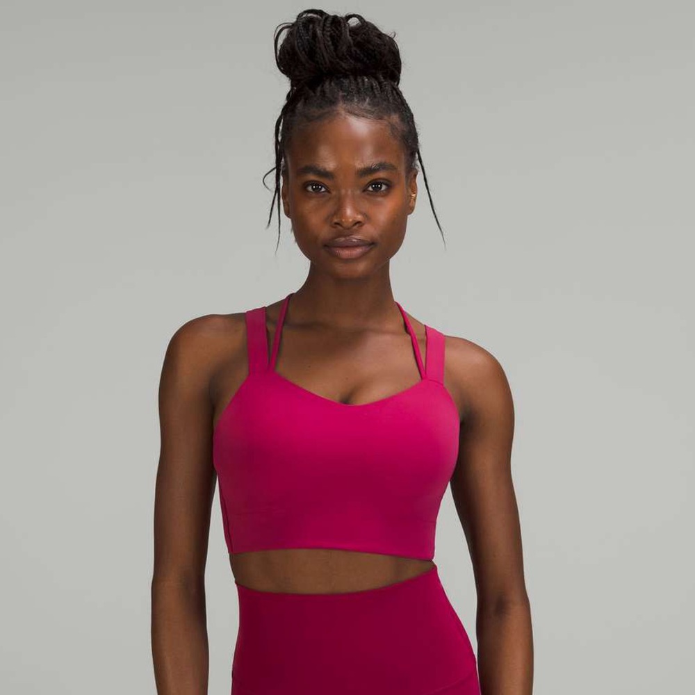 Lululemon Like a Cloud Longline Bra D/DD Pomegranate